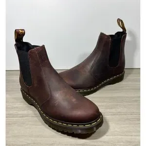 Dr Martens★2976 BEX★兼用★DARK BROWN CRAZY HORSE Men's 2976 Yellow Stitch Dark Brown Crazy Horse – Tradehome